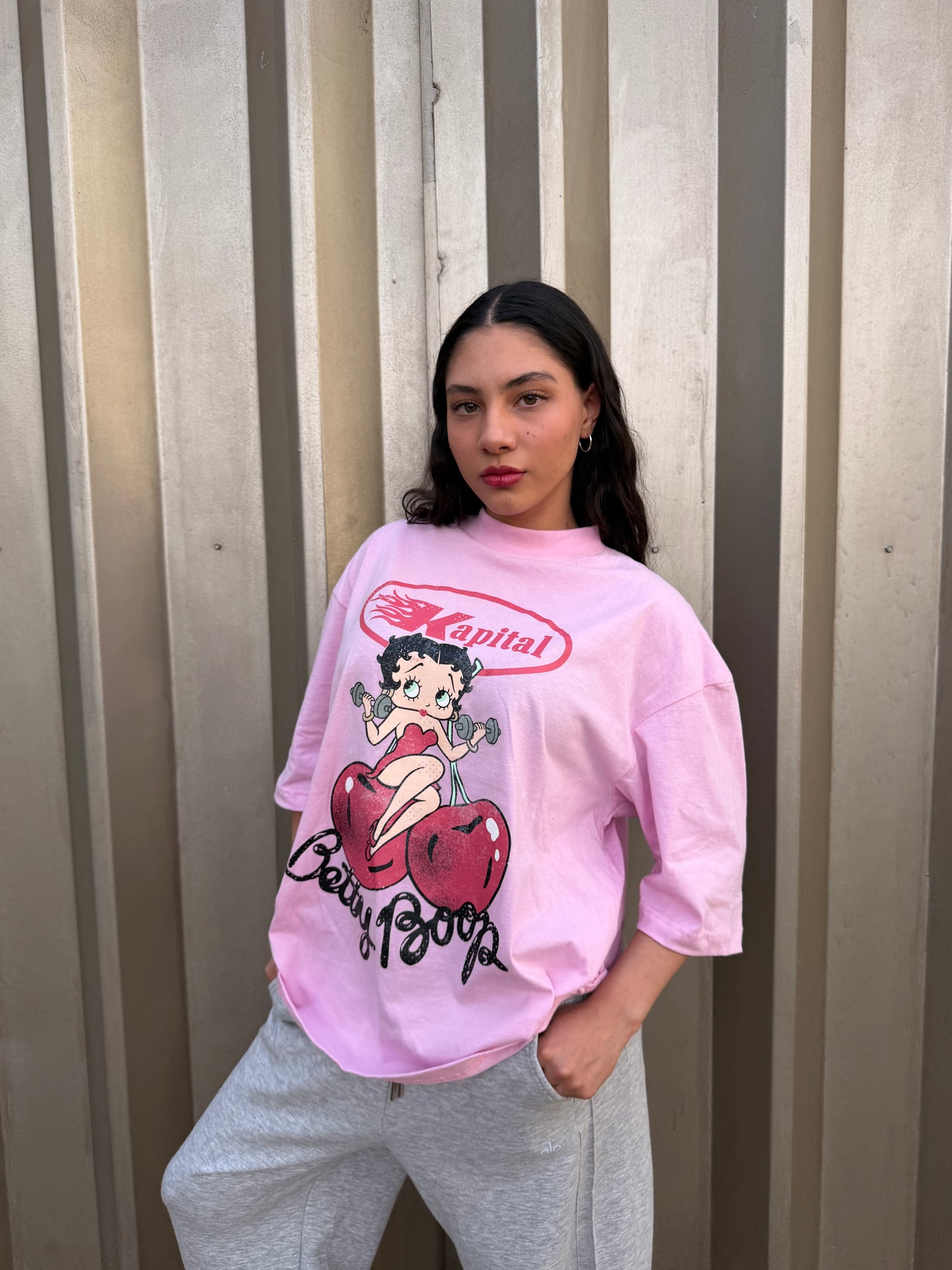 BETTY BOOPXKAPITAL "HEAVYWEIGHT PREMIUM" BOXY FIT CUTOFF TEE