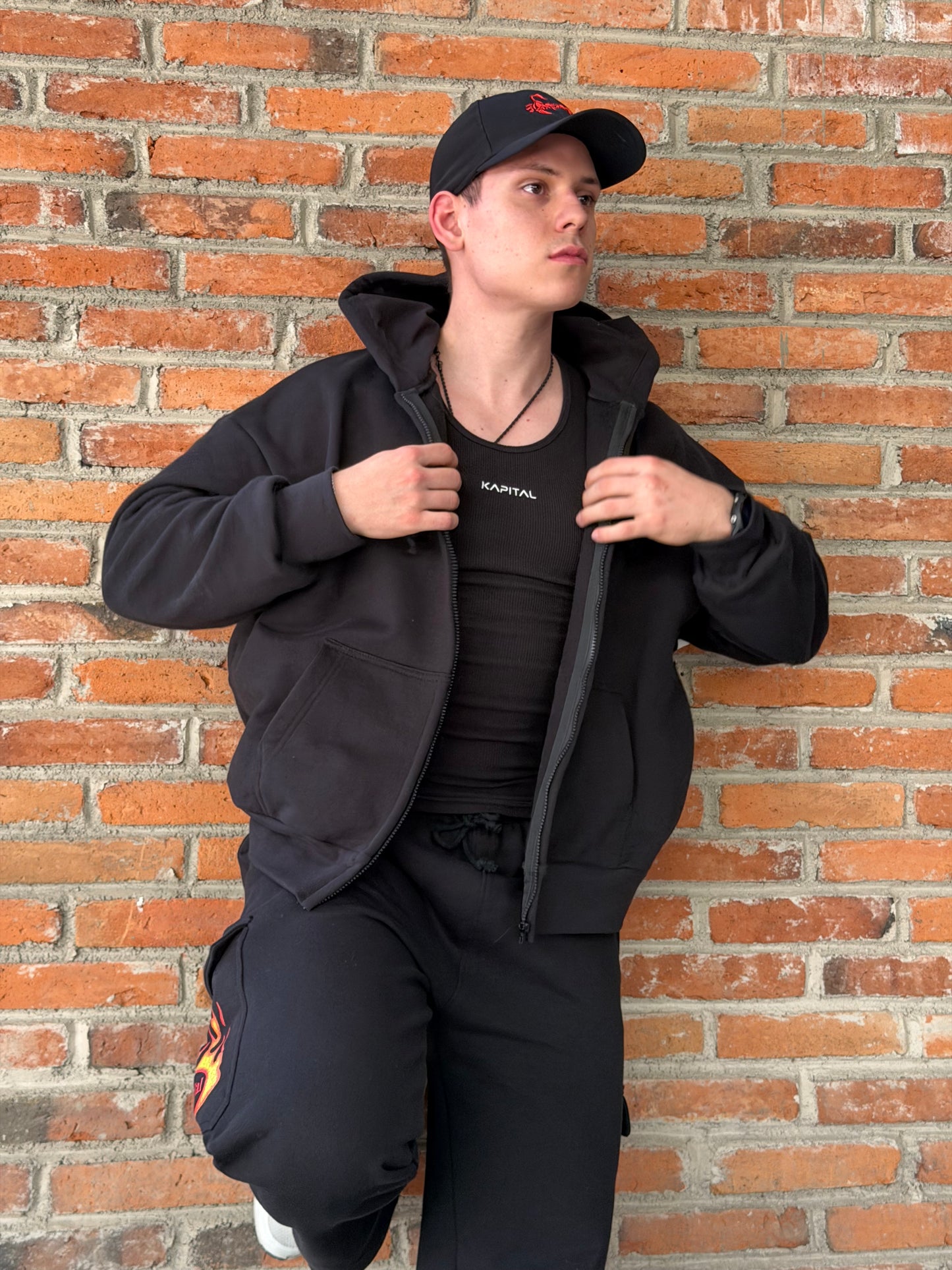 BETTY BOOPXKAPITAL "PREMIUM HEAVYWEIGHT" OVERSIZED CROPPED ZIP HOODIE