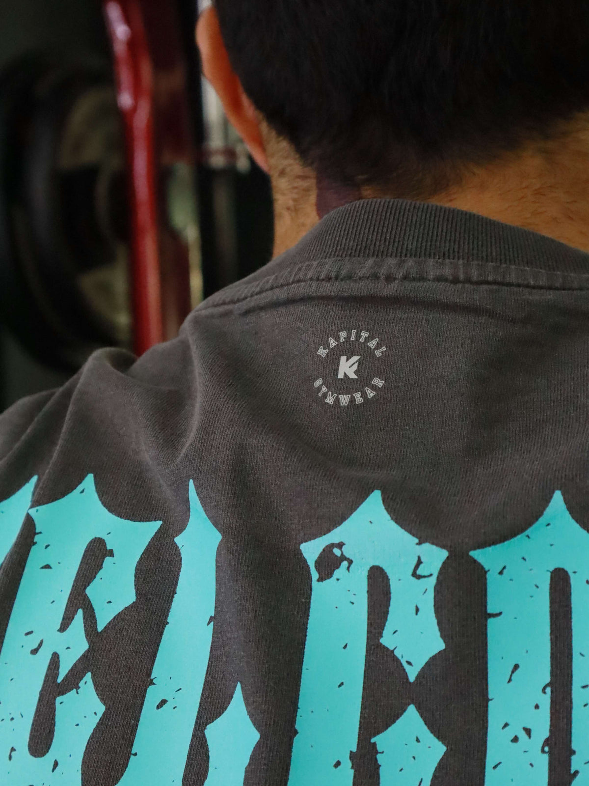 MOTORCYCLE "HEAVYWEIGHT PREMIUM VINTAGE" OVERSIZED UNISEX BLACK GRAY TEE