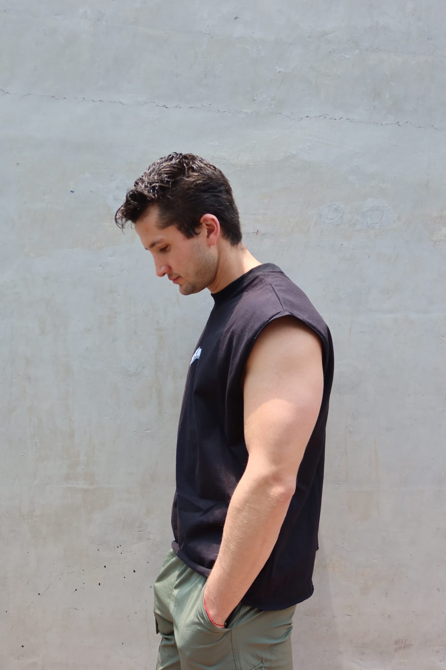 METAL LOGO "HEAVYWEIGHT PREMIUM" BOXY FIT CUTOFF TEE