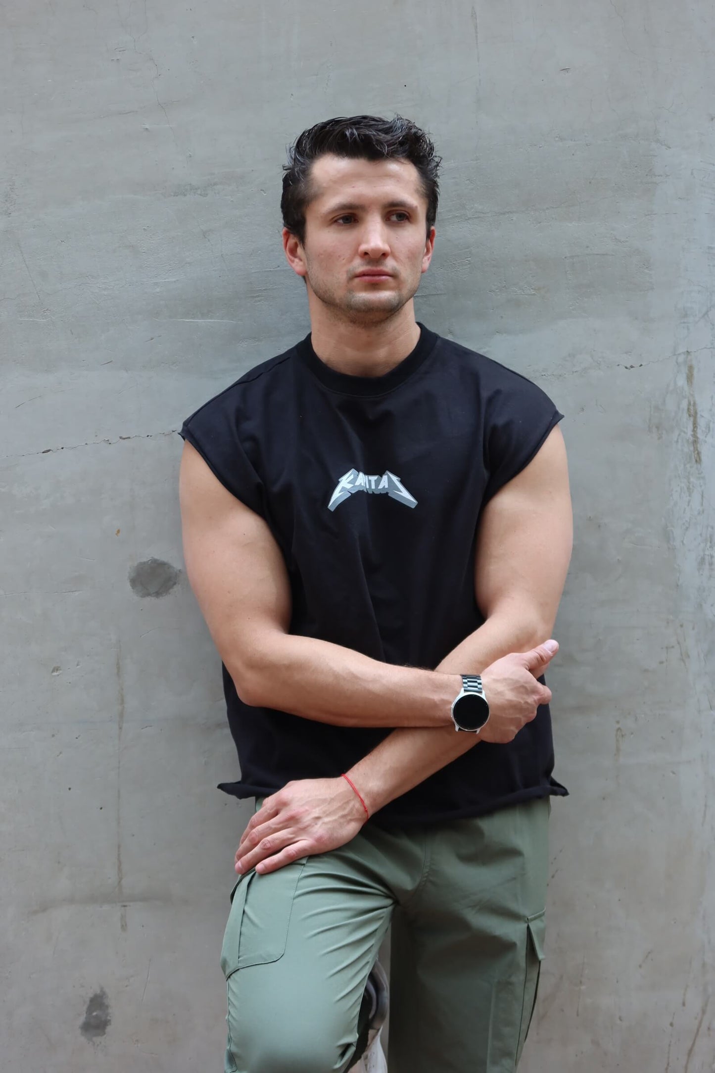 METAL LOGO "HEAVYWEIGHT PREMIUM" BOXY FIT CUTOFF TEE