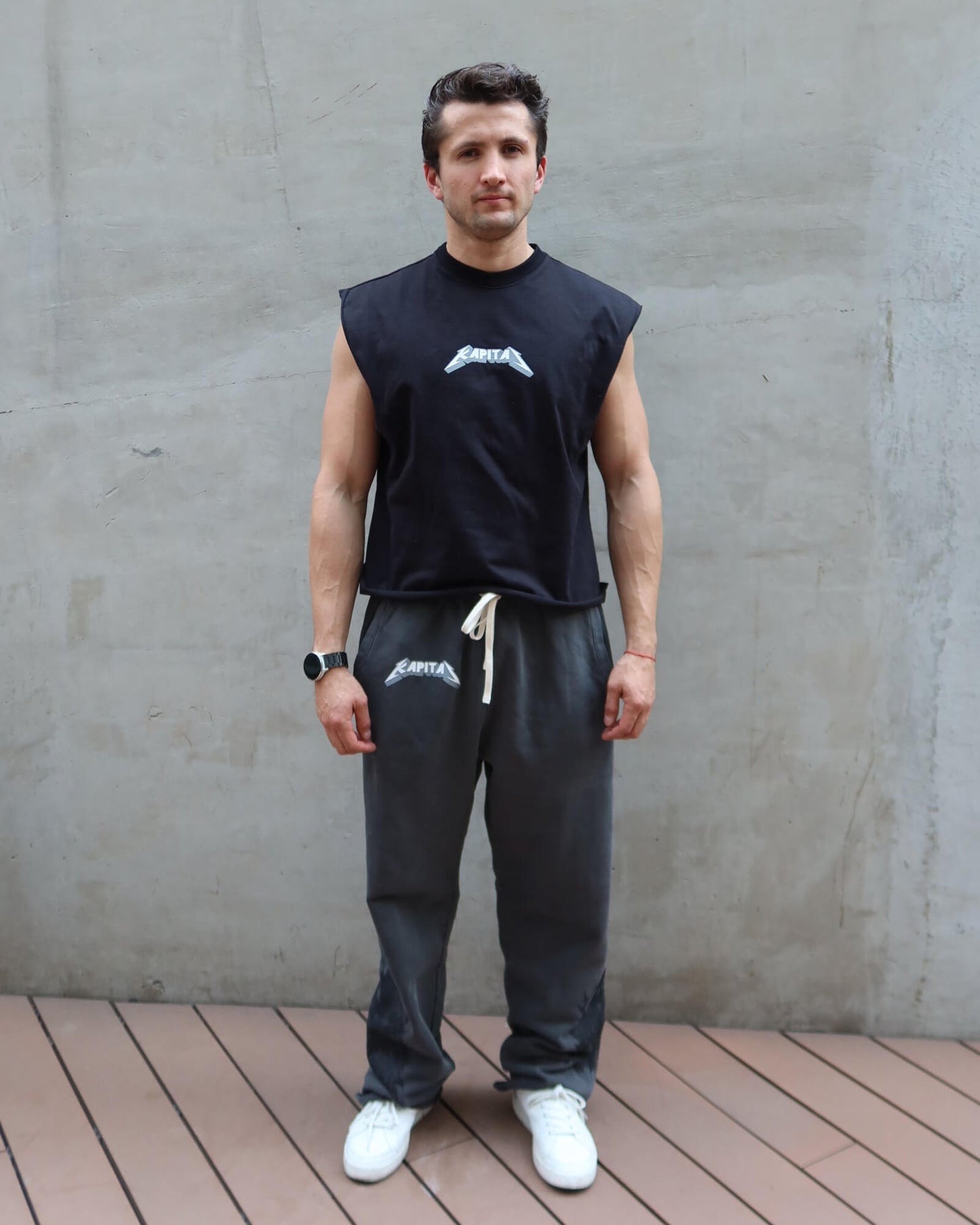 DEATHSKULL "HEAVYWEIGHT BAGGY" DARK WASH JOGGERS