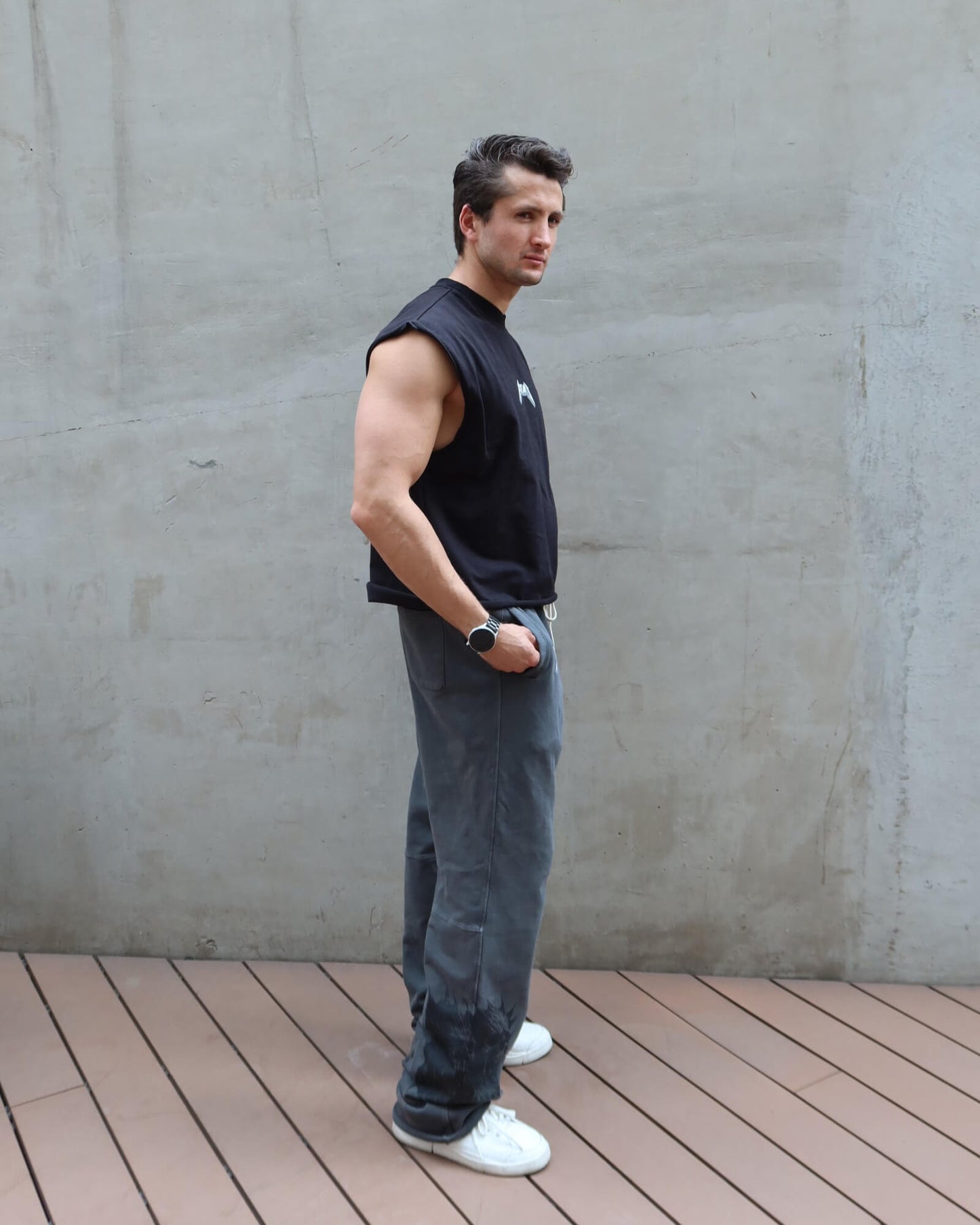 DEATHSKULL "HEAVYWEIGHT BAGGY" DARK WASH JOGGERS