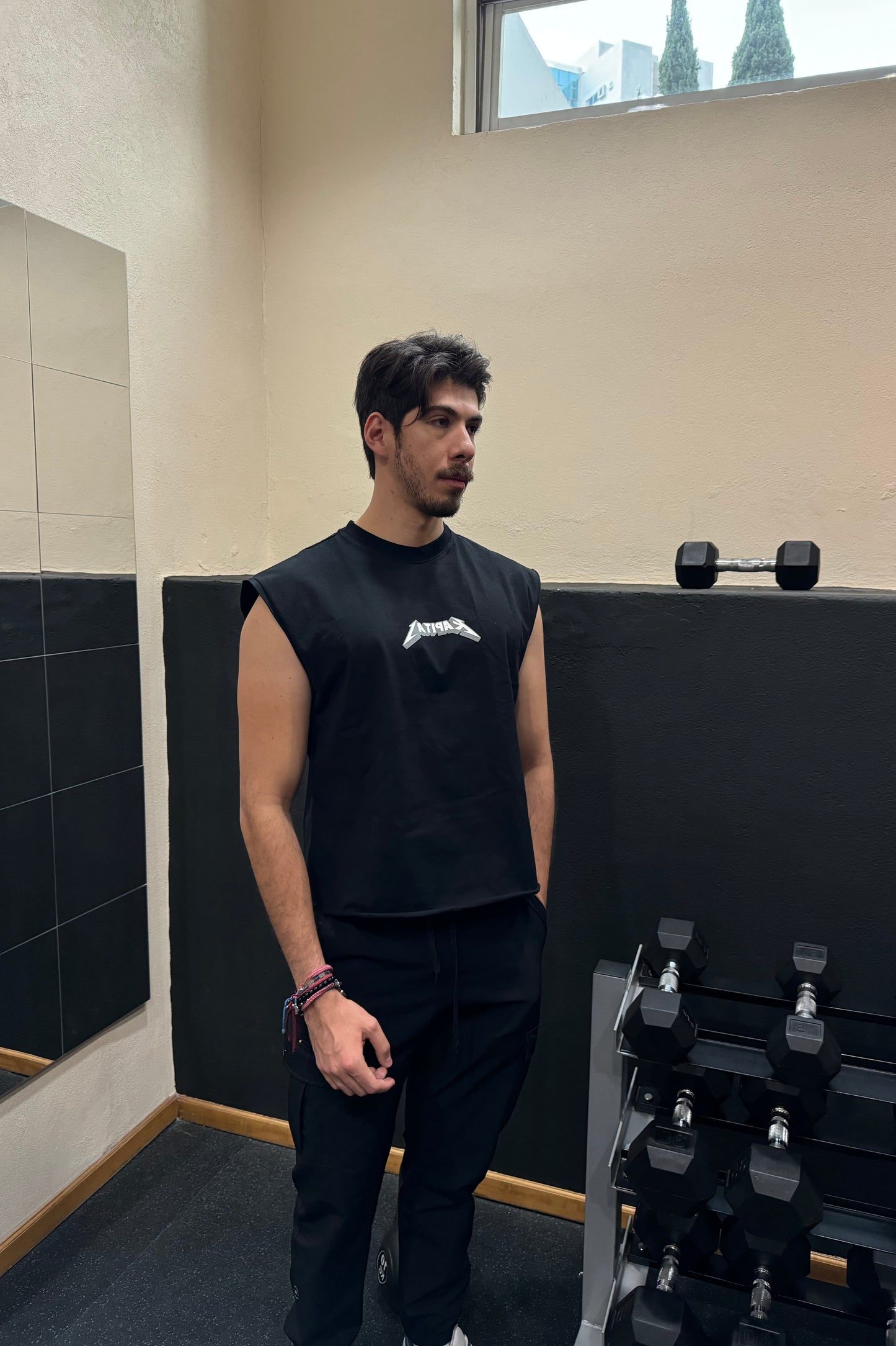 METAL LOGO "HEAVYWEIGHT PREMIUM" BOXY FIT CUTOFF TEE