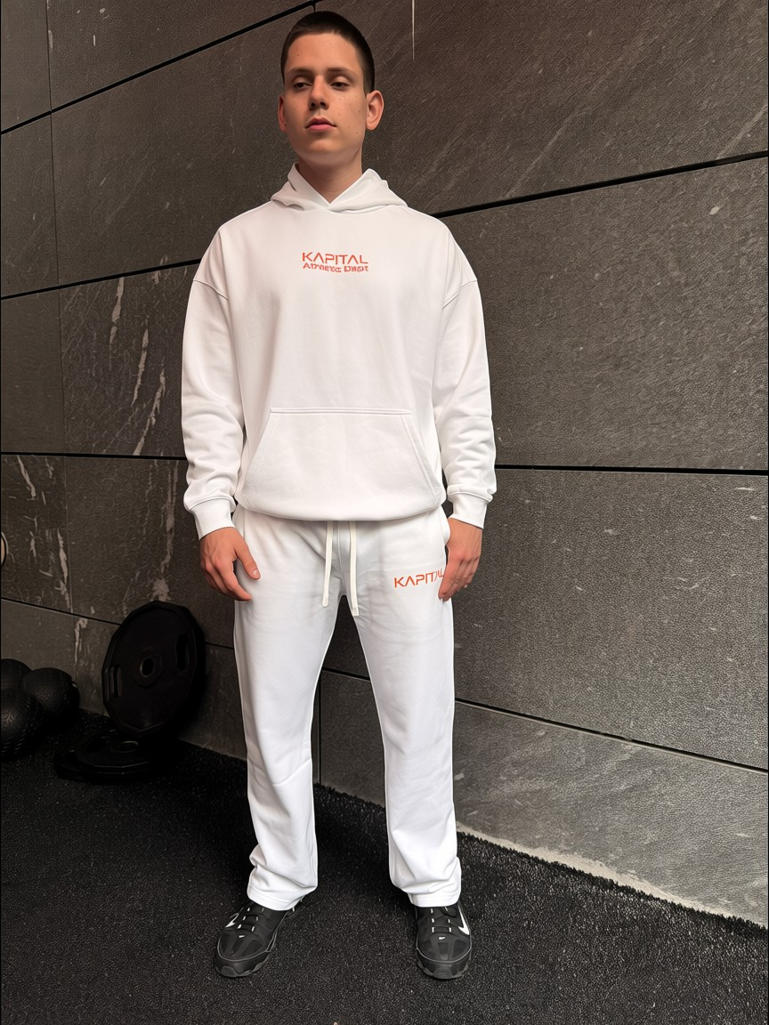 KAPITAL SUPER COMFORT SWEATPANTS CREAM WHITE