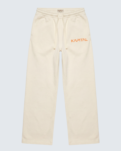 KAPITAL SUPER COMFORT SWEATPANTS CREAM WHITE