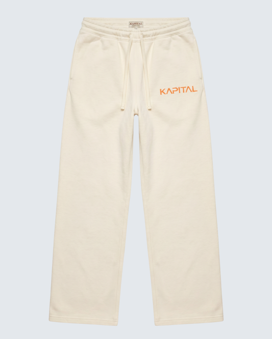KAPITAL SUPER COMFORT SWEATPANTS CREAM WHITE