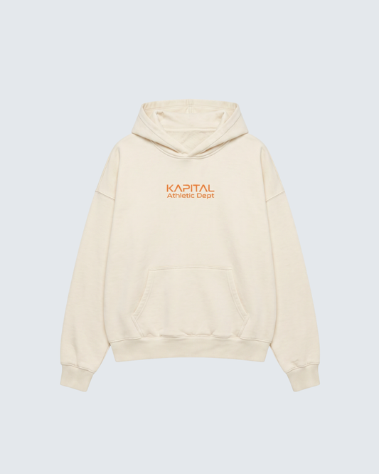 KAPITAL SUPER COMFORT "PREMIUM MEDIUMWEIGHT" HOODIE CREAM WHITE