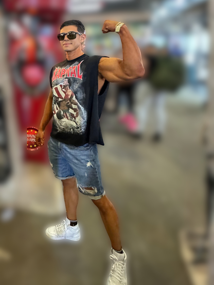 ROCKYXKAPITAL "HEAVYWEIGHT PREMIUM" BOXY FIT CUTOFF TEE