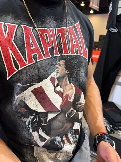 ROCKYXKAPITAL "HEAVYWEIGHT PREMIUM" BOXY FIT CUTOFF TEE