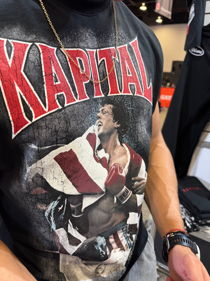 ROCKYXKAPITAL "HEAVYWEIGHT PREMIUM" BOXY FIT CUTOFF TEE