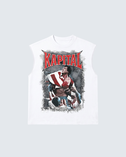 ROCKYXKAPITAL "HEAVYWEIGHT PREMIUM" BOXY FIT CUTOFF TEE