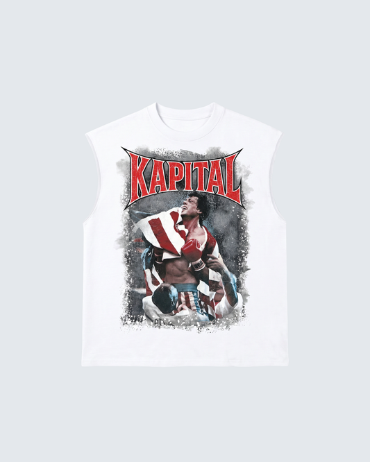 ROCKYXKAPITAL "HEAVYWEIGHT PREMIUM" BOXY FIT CUTOFF TEE