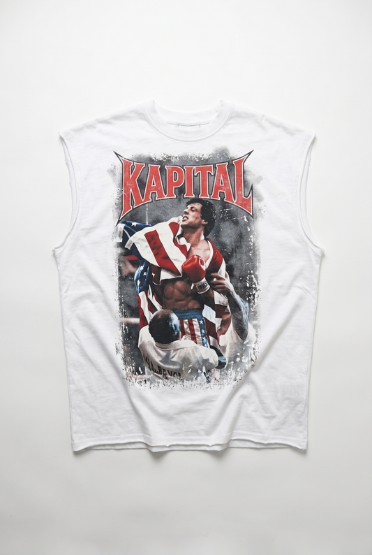 ROCKYXKAPITAL "HEAVYWEIGHT PREMIUM" BOXY FIT CUTOFF TEE