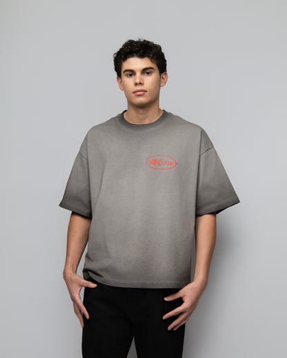 KAPITAL STAR DIVISION "HEAVYWEIGHT PREMIUM" SUPER BOXY OVERSIZED GREY PIGMENT WASH T SHIRT (Copia)