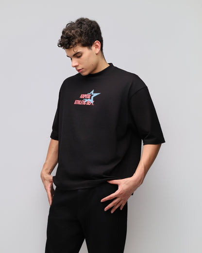 BIG LOGO LITTLE DEVIL – "HEAVYWEIGHT PREMIUM" OVERSIZE BOXY FIT BLACK TEE