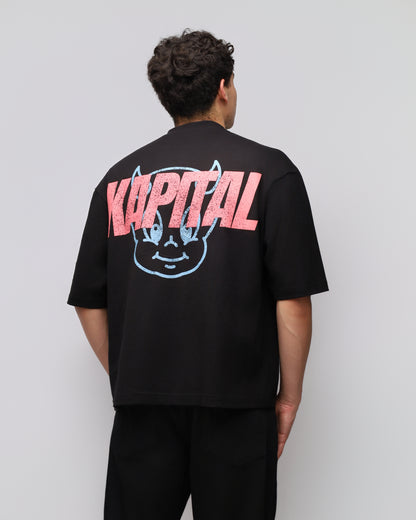BIG LOGO LITTLE DEVIL – "HEAVYWEIGHT PREMIUM" OVERSIZE BOXY FIT BLACK TEE