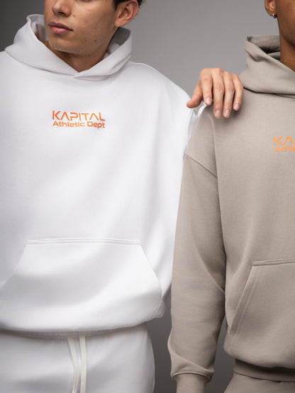 KAPITAL SUPER COMFORT "PREMIUM MEDIUMWEIGHT" HOODIE CREAM WHITE
