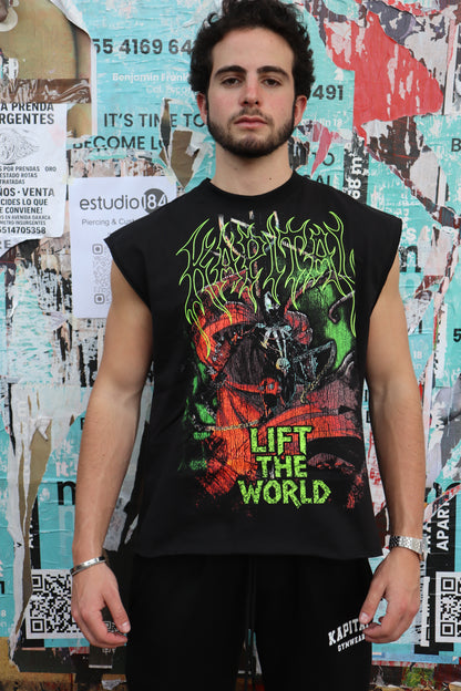 SPAWNXKAPITAL "HEAVYWEIGHT PREMIUM" BOXY FIT CUTOFF TEE