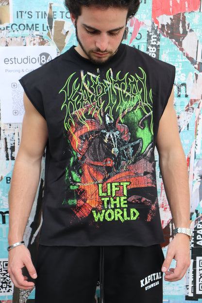 SPAWNXKAPITAL "HEAVYWEIGHT PREMIUM" BOXY FIT CUTOFF TEE