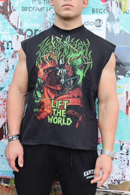 SPAWNXKAPITAL "HEAVYWEIGHT PREMIUM" BOXY FIT CUTOFF TEE