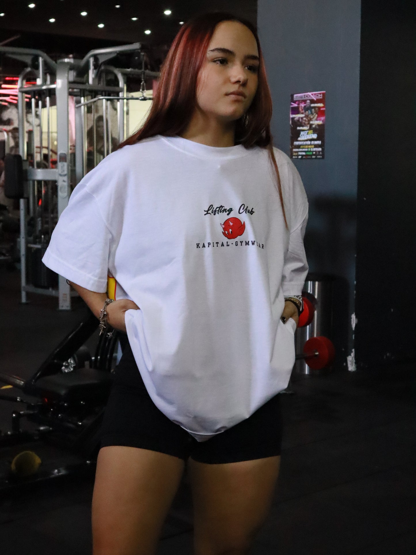 LITTLE DEVIL "HEAVYWEIGHT PREMIUM" OVERSIZED UNISEX WHITE TEE