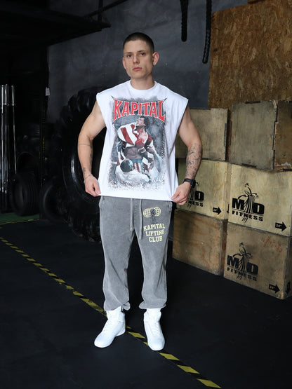 ROCKYXKAPITAL "HEAVYWEIGHT PREMIUM" BOXY FIT CUTOFF TEE