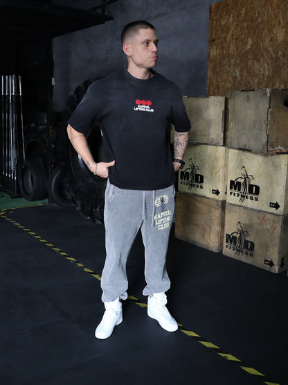 777 Sun Fade Tee – LUCK IS JUST PERSISTENCE "HEAVYWEIGHT PREMIUM VINTAGE" OVERSIZED UNISEX BLACK GRAY TEE