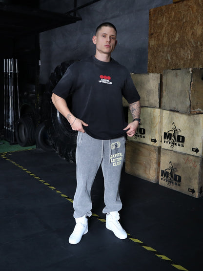 777 Sun Fade Tee – LUCK IS JUST PERSISTENCE "HEAVYWEIGHT PREMIUM VINTAGE" OVERSIZED UNISEX BLACK GRAY TEE