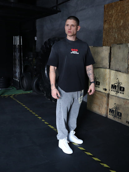 777 Sun Fade Tee – LUCK IS JUST PERSISTENCE "HEAVYWEIGHT PREMIUM VINTAGE" OVERSIZED UNISEX BLACK GRAY TEE