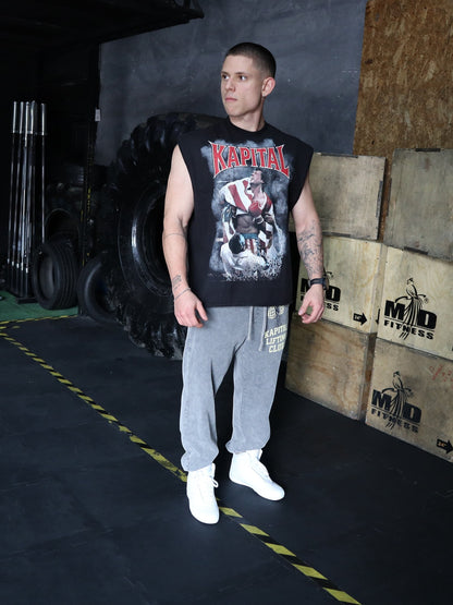 ROCKYXKAPITAL "HEAVYWEIGHT PREMIUM" BOXY FIT CUTOFF TEE