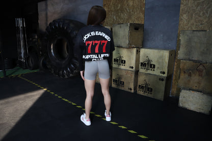 777 Sun Fade Tee – LUCK IS JUST PERSISTENCE "HEAVYWEIGHT PREMIUM VINTAGE" OVERSIZED UNISEX BLACK GRAY TEE (Copia)