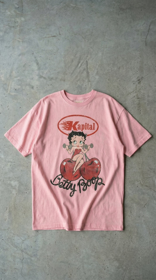 BETTY BOOPXKAPITAL "HEAVYWEIGHT PREMIUM" BOXY FIT CUTOFF TEE
