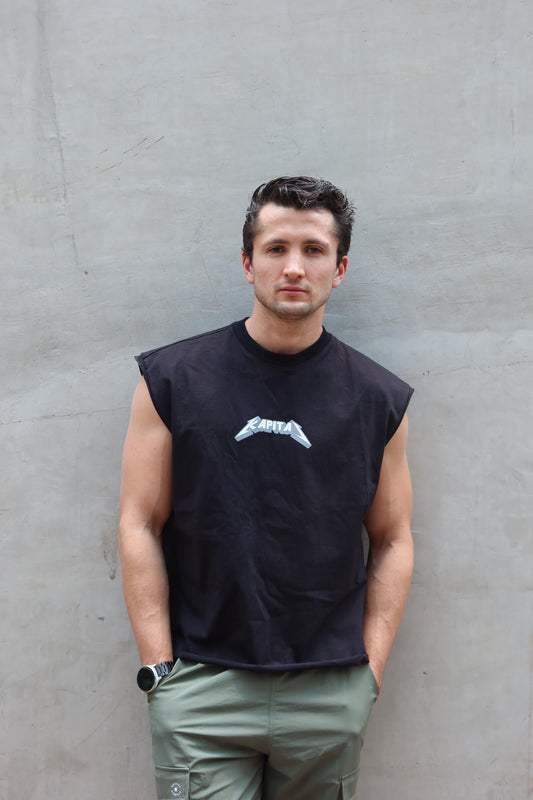 METAL LOGO "HEAVYWEIGHT PREMIUM" BOXY FIT CUTOFF TEE