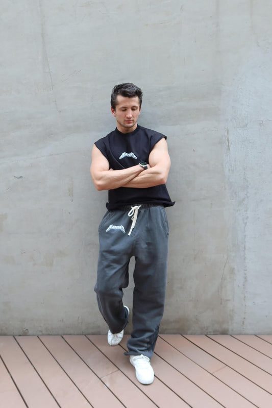 DEATHSKULL "HEAVYWEIGHT BAGGY" DARK WASH JOGGERS