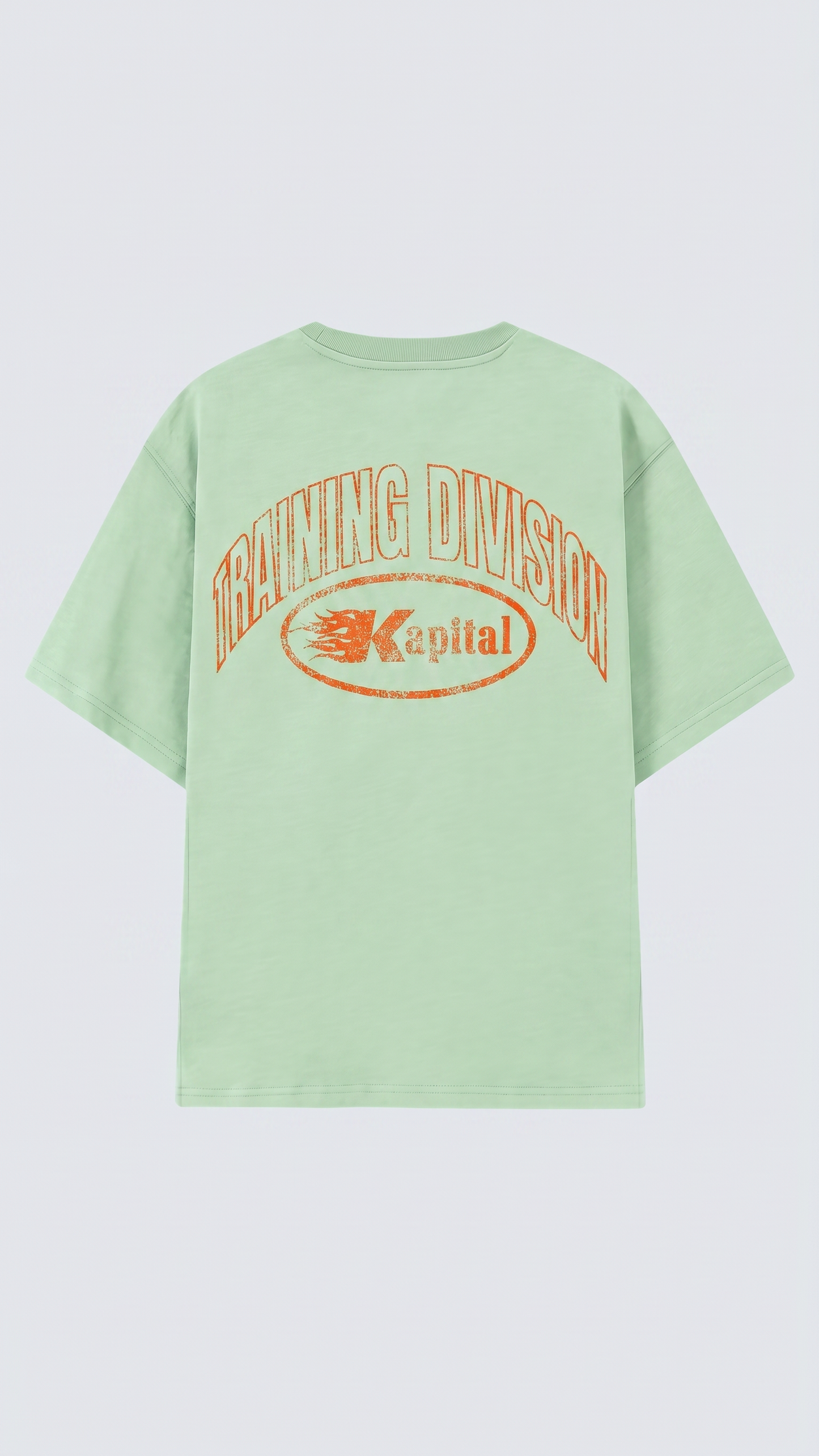 KAPITAL TRAINING DIVISION – "HEAVYWEIGHT PREMIUM" OVERSIZE BOXY FIT PASTEL GREEN