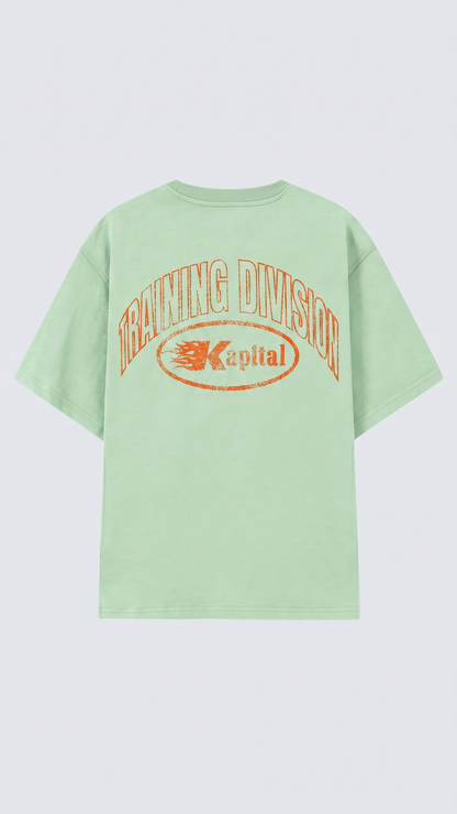 KAPITAL TRAINING DIVISION – "HEAVYWEIGHT PREMIUM" OVERSIZE BOXY FIT PASTEL GREEN