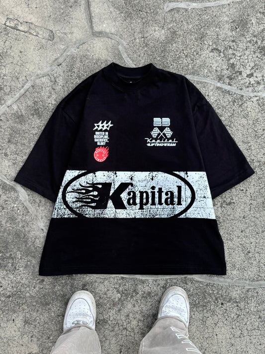 KAPITAL RACE DIVISION – "HEAVYWEIGHT PREMIUM" OVERSIZE BOXY FIT TEE