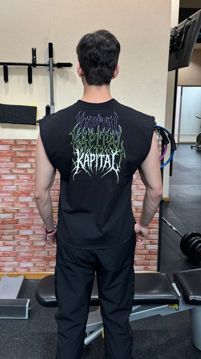 METAL LOGO "HEAVYWEIGHT PREMIUM" BOXY FIT CUTOFF TEE