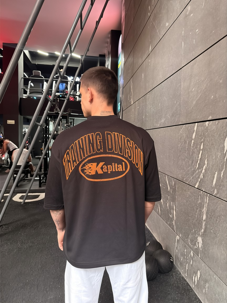 KAPITAL TRAINING DIVISION – "HEAVYWEIGHT PREMIUM" OVERSIZE BOXY FIT BLACK