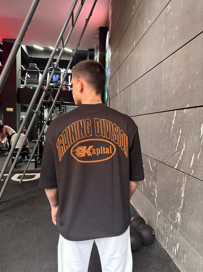 KAPITAL TRAINING DIVISION – "HEAVYWEIGHT PREMIUM" OVERSIZE BOXY FIT BLACK