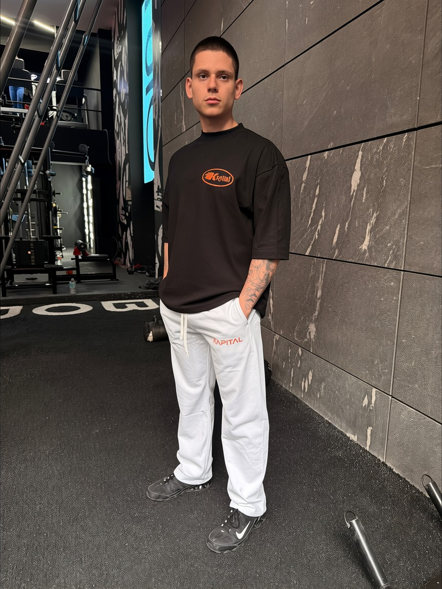 KAPITAL TRAINING DIVISION – "HEAVYWEIGHT PREMIUM" OVERSIZE BOXY FIT BLACK