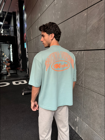 KAPITAL TRAINING DIVISION – "HEAVYWEIGHT PREMIUM" OVERSIZE BOXY FIT PASTEL GREEN