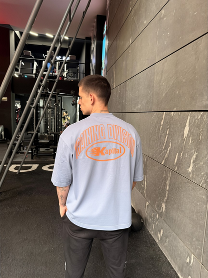 KAPITAL TRAINING DIVISION – "HEAVYWEIGHT PREMIUM" OVERSIZE BOXY FIT PASTEL BLUE