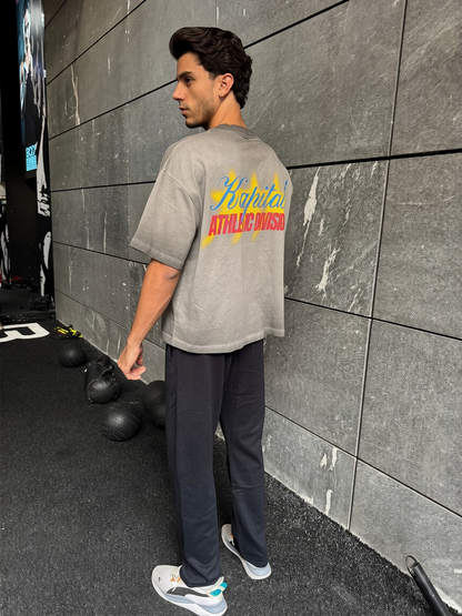 KAPITAL STAR DIVISION "HEAVYWEIGHT PREMIUM" SUPER BOXY OVERSIZED GREY PIGMENT WASH T SHIRT (Copia)