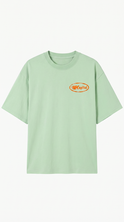 KAPITAL TRAINING DIVISION – "HEAVYWEIGHT PREMIUM" OVERSIZE BOXY FIT PASTEL GREEN