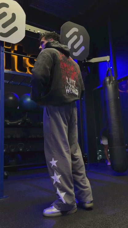 METAL SKULL "PREMIUM HEAVYWEIGHT" DARK WASH OVERSIZED HOODIE