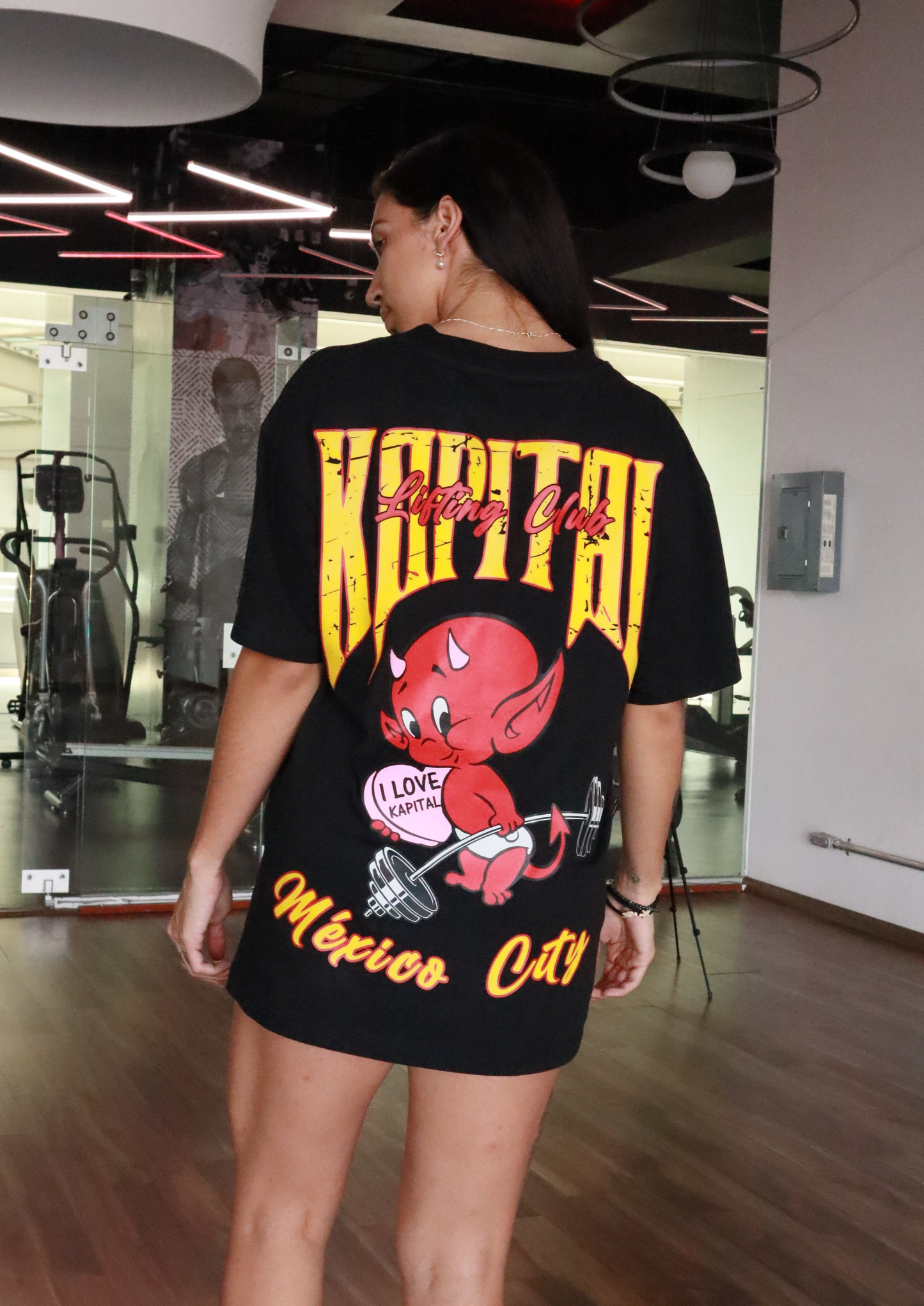 KAPITAL GYMWEAR  LITTLE DEVIL "HEAVYWEIGHT PREMIUM" OVERSIZED UNISEX TEE